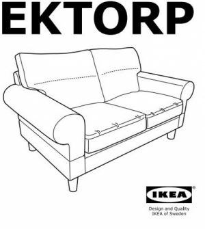 이케아 구매대행 이케몰,이케아 EKTORP 엑토르프 2인용소파프레임 (커버 미포함),IKEA
