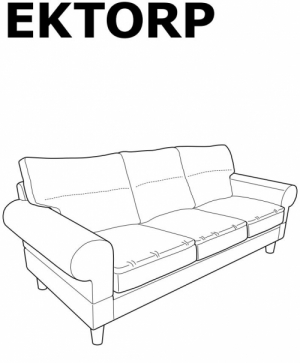 이케아 구매대행 이케몰,이케아 EKTORP 엑토르프 3인용소파프레임 (커버 미포함),IKEA