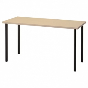 이케아 구매대행 이케몰,이케아 MÅLSKYTT 몰쉬트 / ADILS 아딜스 책상, 자작나무/블랙, 140x60cm (494.177.52),IKEA